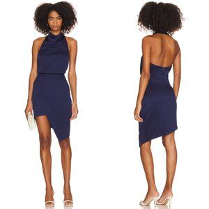 Elliat Camo Navy Satin Dress